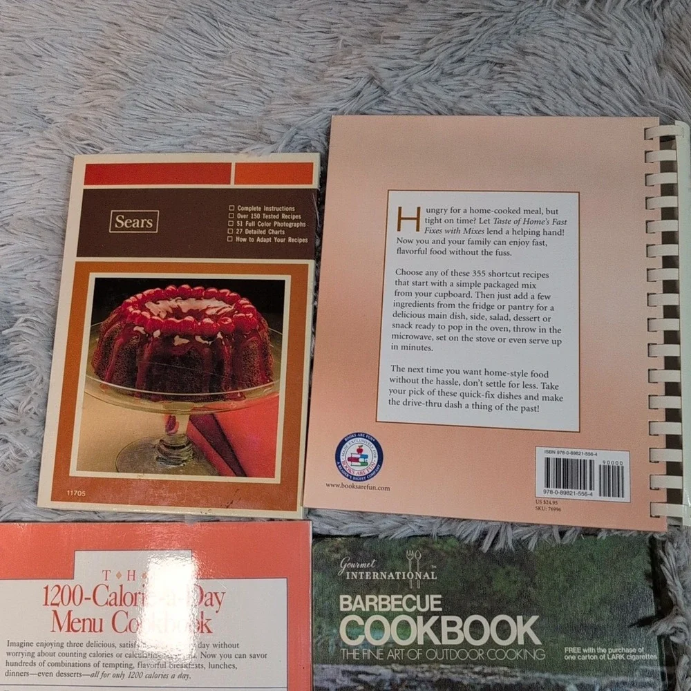 Lot Of 6 Cookbook Seafood‎ Barbecue Deserts Breakfast Lunch Supper
